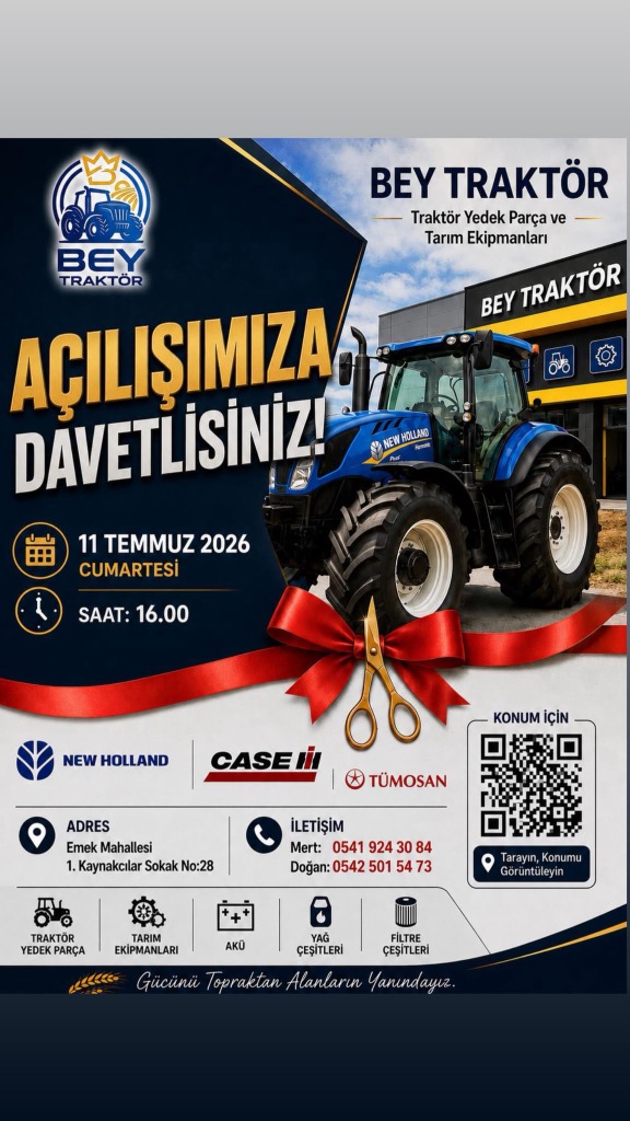 Bey Traktör Açılış Davetiyesi